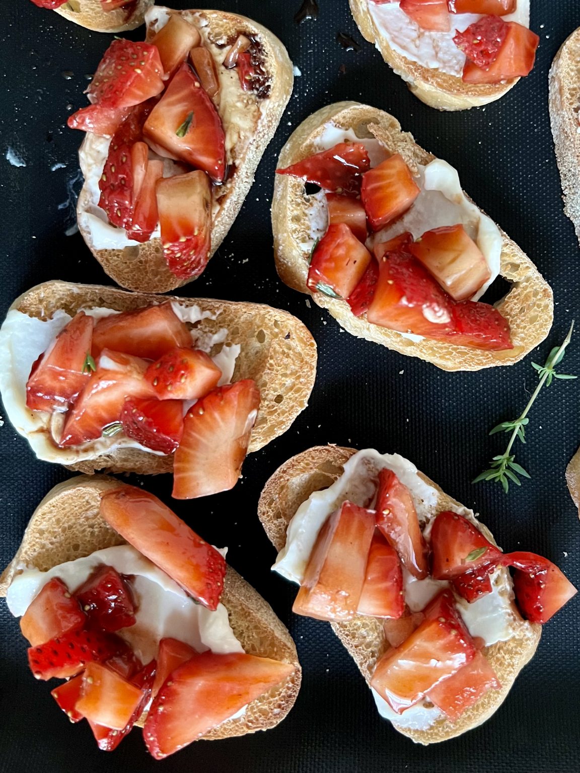 Fresh Balsamic Strawberry Bruschetta Growing Up in the Edible Garden ...